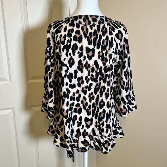 Nanette Lepore Leopard Print Flowy Top Size Small Dressy Chic - Picture 5 of 11